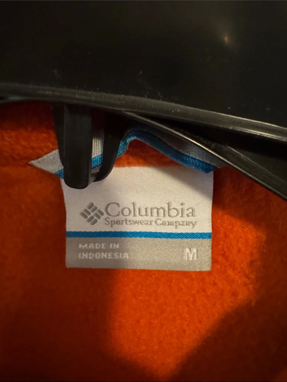 Columbia Orange and Brown Full-Zip Fleece Jacket